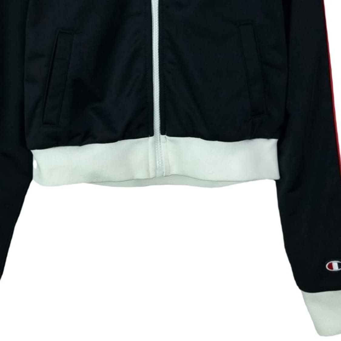 [챔피온] 빈티지 크롭 사이드라인 져지 집업 자켓 블랙 M19296 상품이미지5