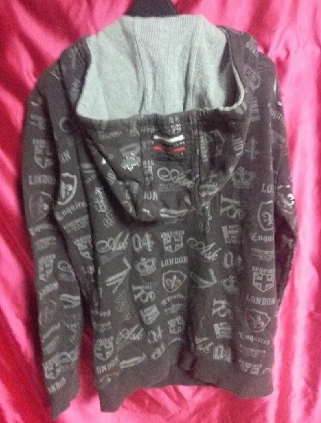 ASK ENQUIRED 남녀공용 기모 반집업 후드 가슴둘레 85-93 상품이미지2