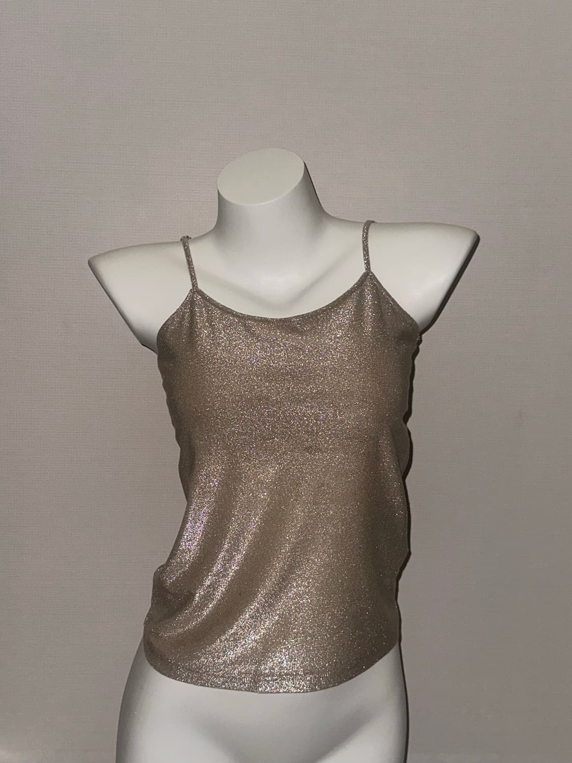 빈티지 글리터 펄 캡내장 슬리브리스 상품이미지2