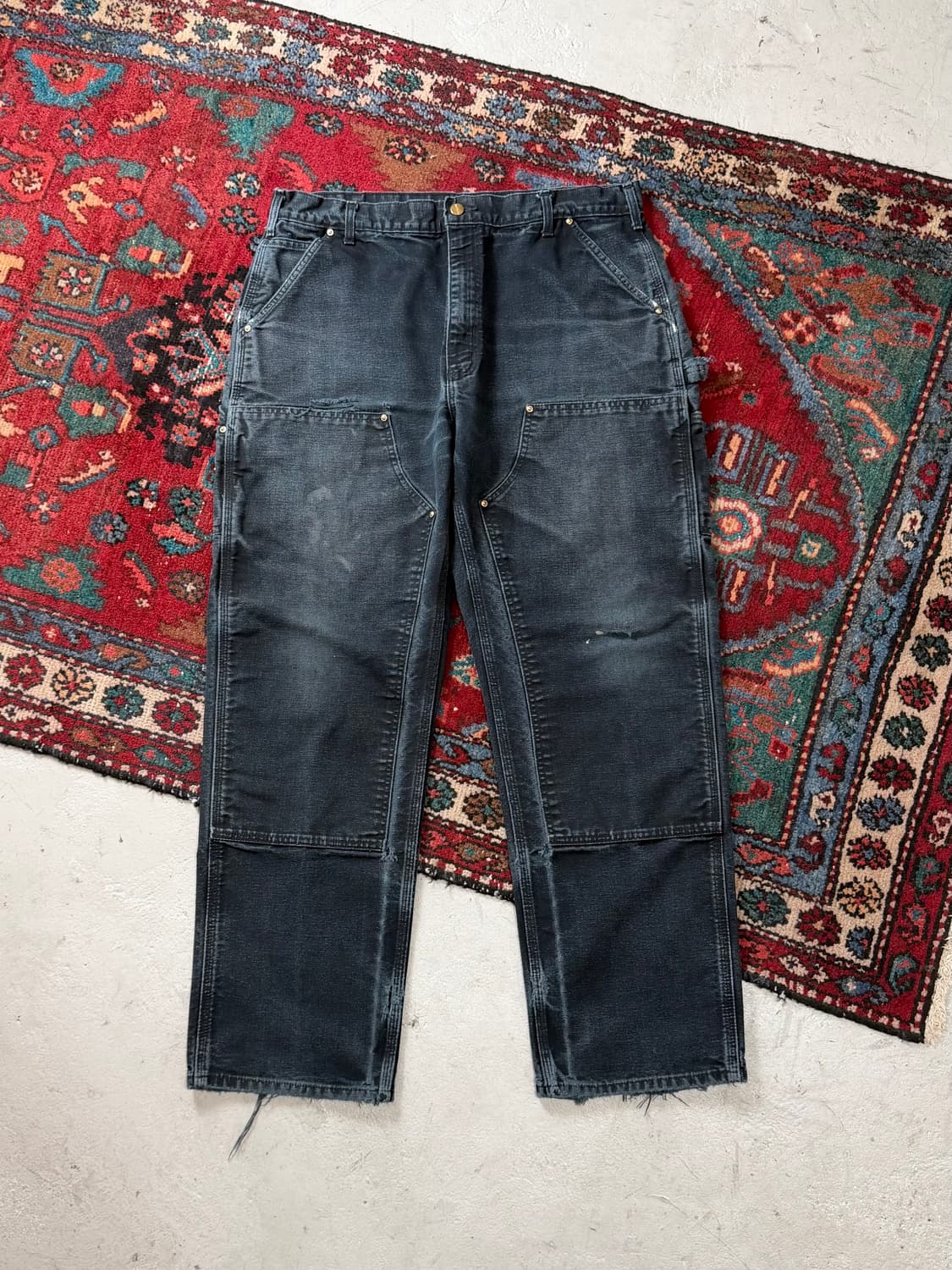 OG USA Made 칼하트 B01 더블니 블랙 칼하트 썩블니 카펜터 상품이미지1