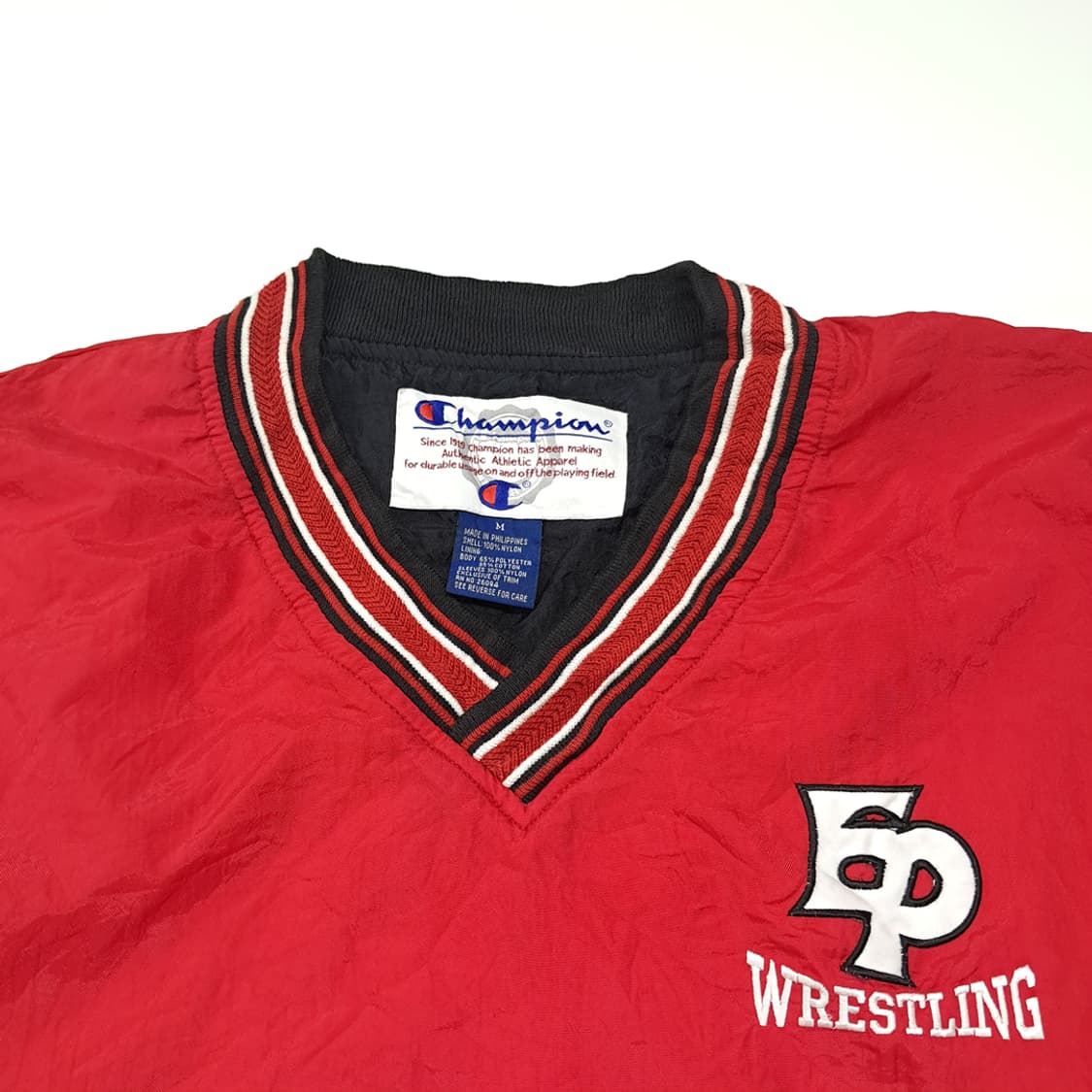 CL650 M 챔피언 90s  레드 바람막이 웜업 자켓 상품이미지2