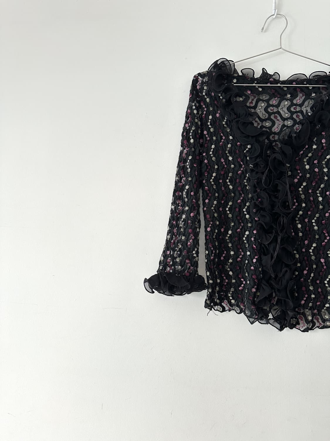 Color dot ruffle blouse 상품이미지2