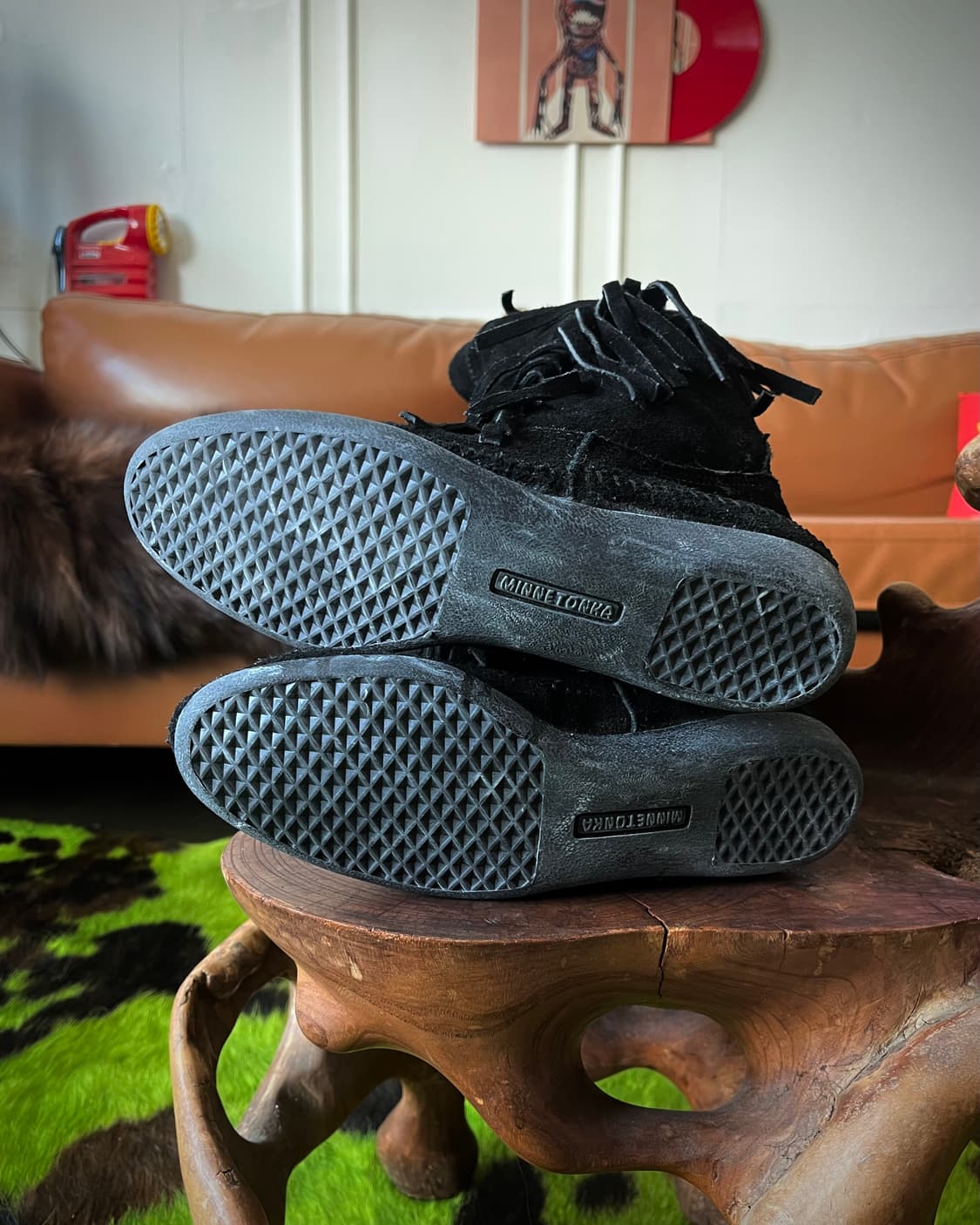 (US 6.5)Old MinneTonka Fringe Stud Boots 상품이미지8