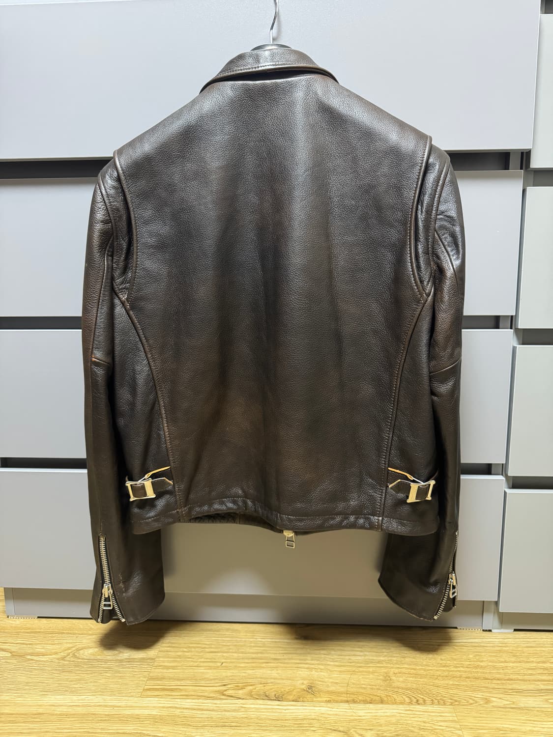 토니웩 크롭 레더자켓 브라운 m 상품이미지2