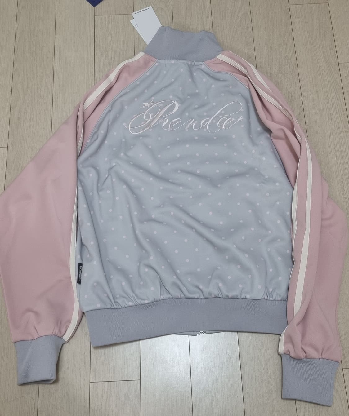 프렌다 DOT JERSEY  JACKET GRAY 도트 져지 집업 자켓 상품이미지3