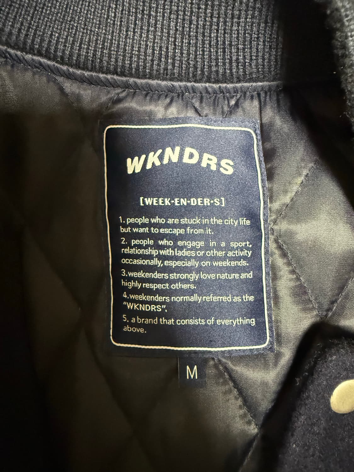 위캔더스 바시티 자켓 H.O.F VARSITY JK (NAVY) 상품이미지3