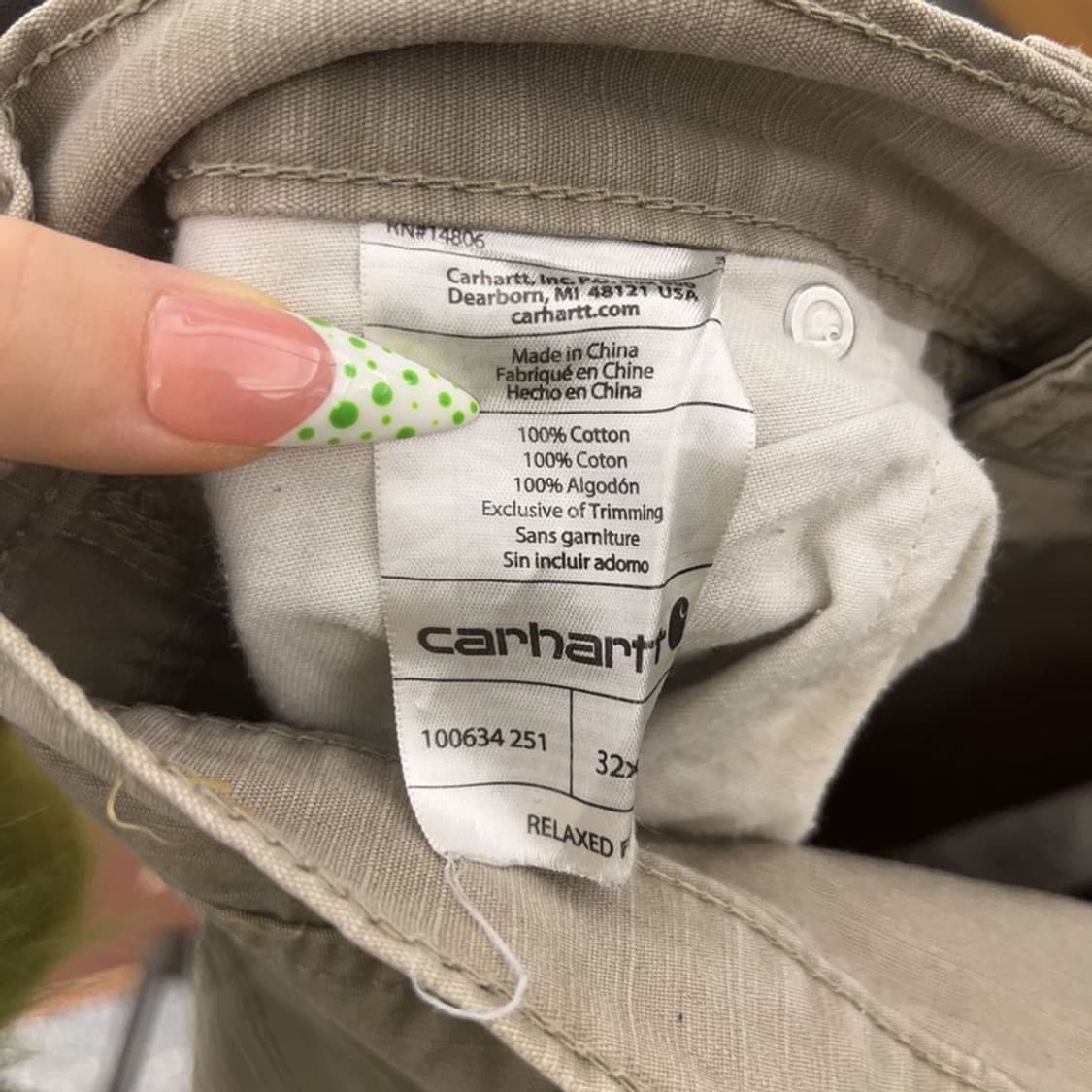 칼하트 빈티지 캐주얼 워크 코튼팬츠 면바지 32인치 C08992 상품이미지8
