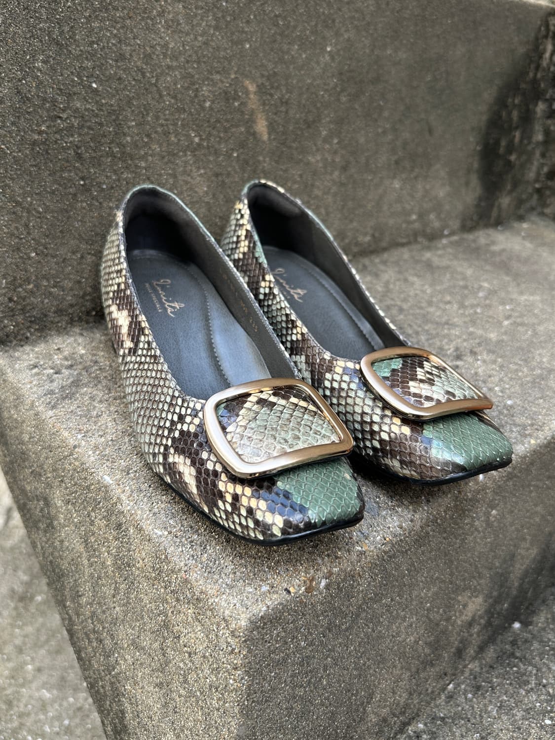 Vintage camo crocodile texture shoes 상품이미지2