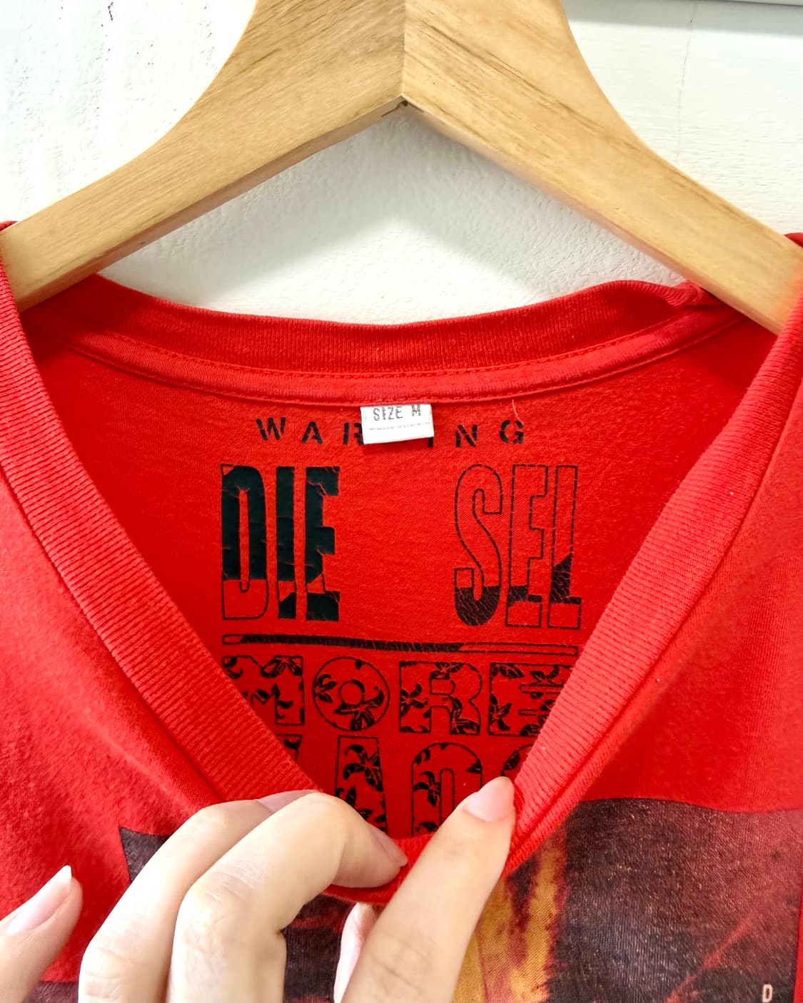 디젤 레드 팜트리 그래픽 티셔츠 상품이미지3