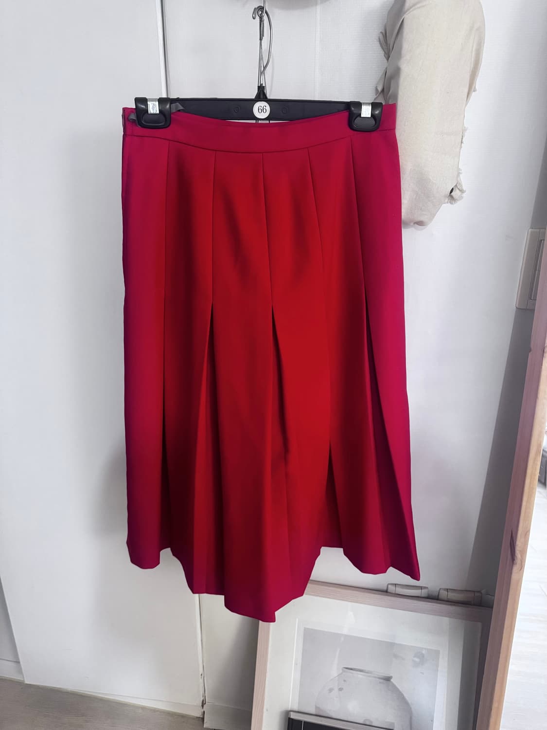 레드 플리츠 스커트 상품이미지2