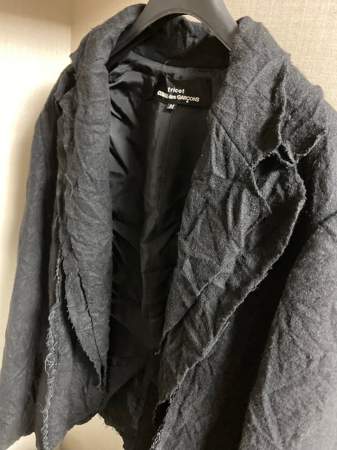 꼼데가르송 트리콧 축융 테일러 자켓 M 상품이미지4