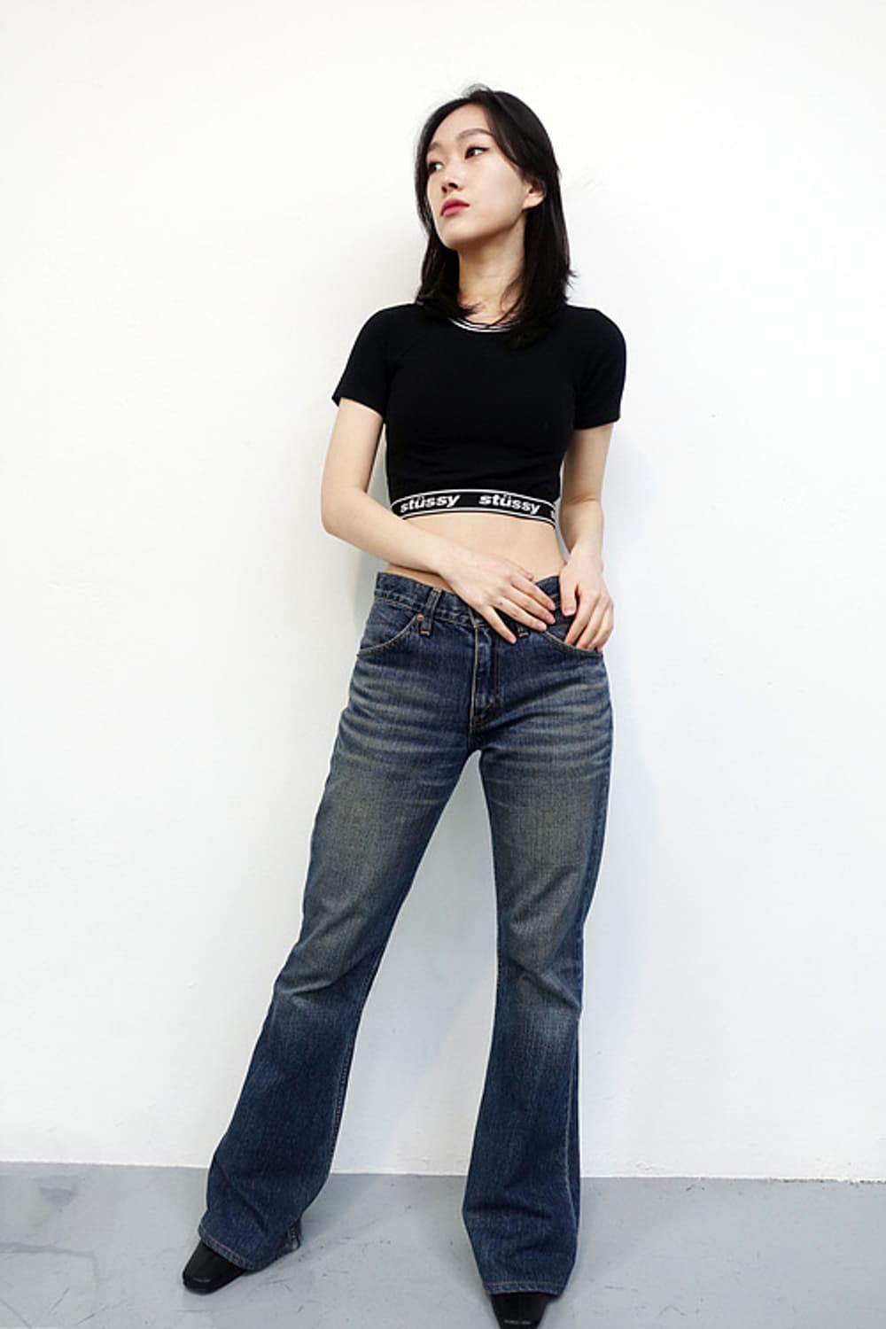 스투시 밴딩 크롭 반팔티 상품이미지6