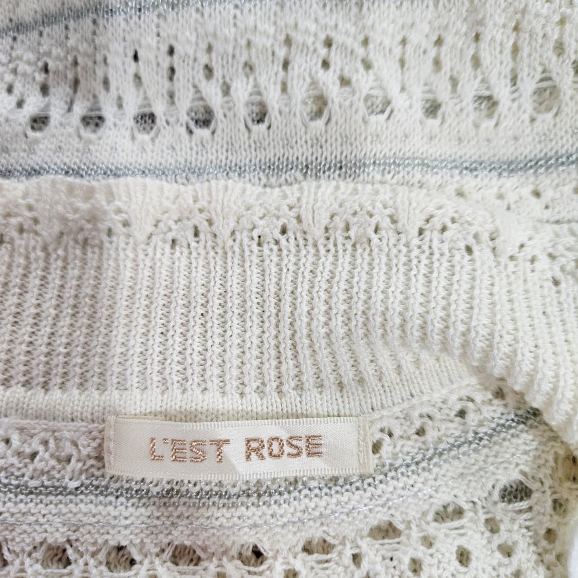 LEST ROSE(레스트로즈) 리본 넥 레이스 니트 상품이미지7