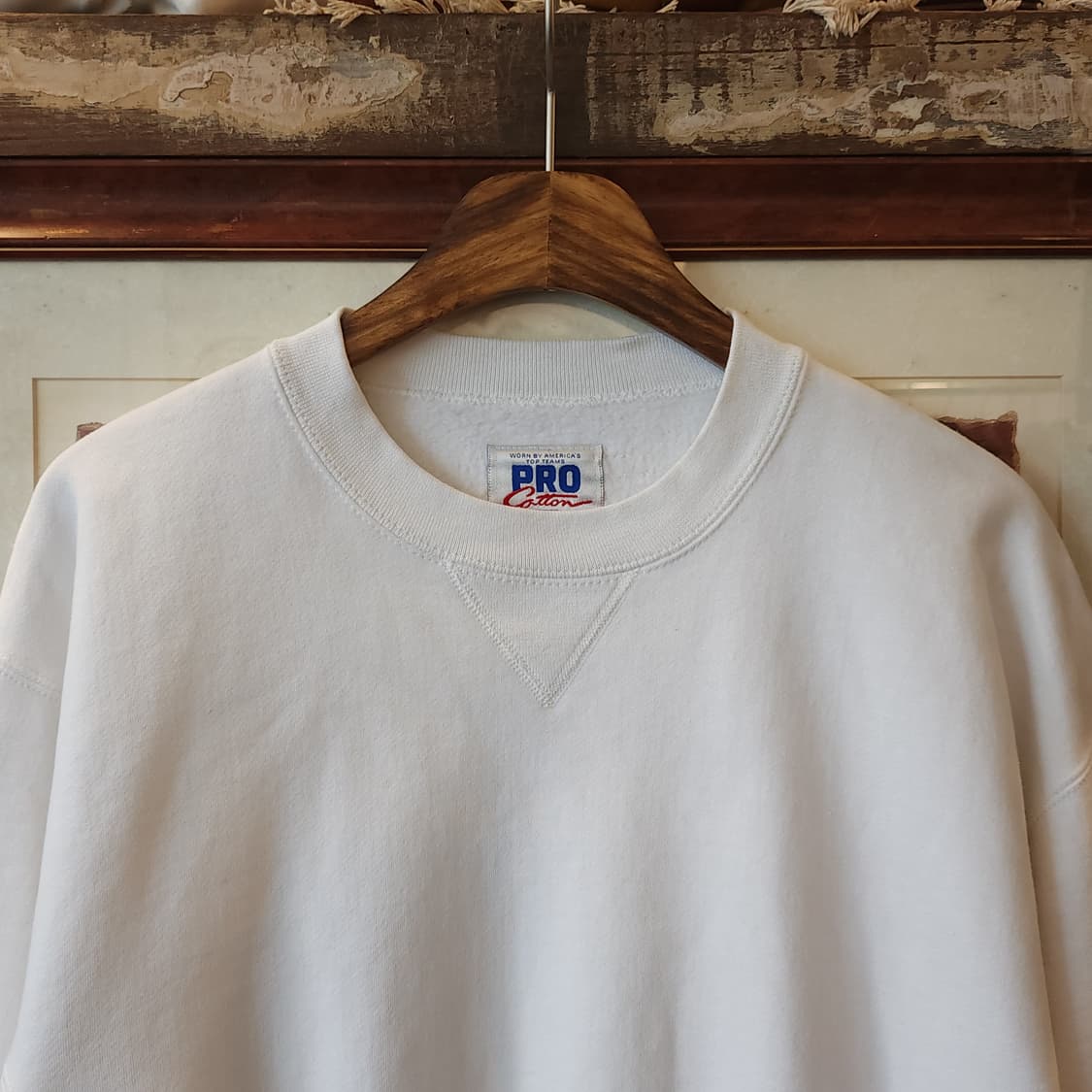 90s 러셀 맨투맨 스웻셔츠 블랭크 헤비 화이트 M 상품이미지4