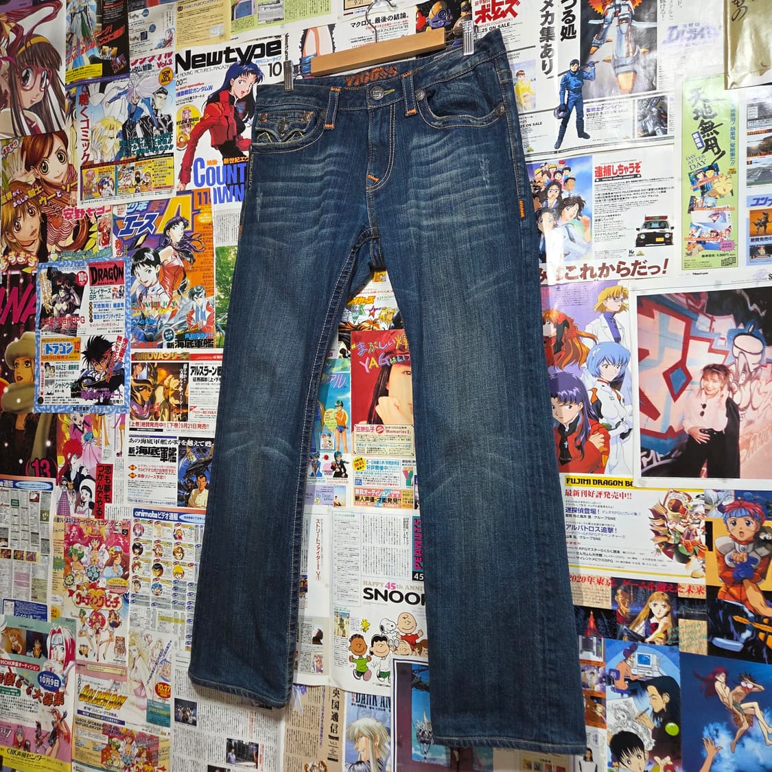 백 포켓 스티치 웨스턴 데님 팬츠 상품이미지5