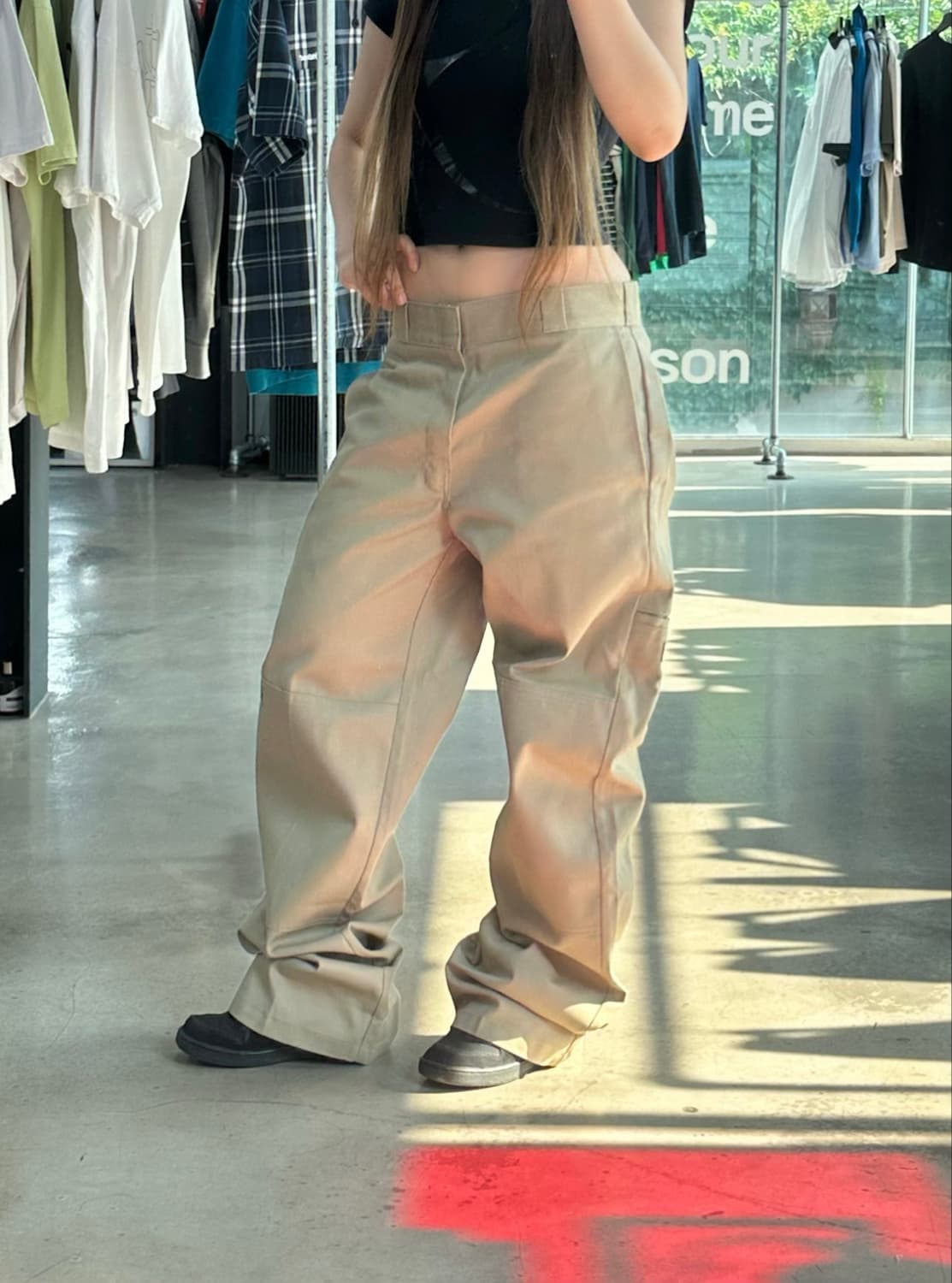 디키즈 더블니 코튼 치노워크팬츠 베이지 상품이미지4
