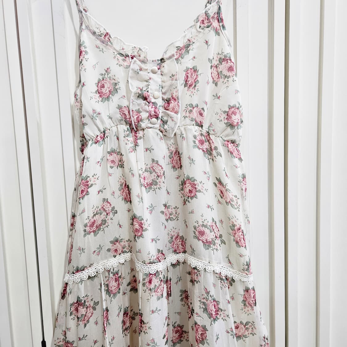 잉그니(INGNI) 플라워 스모크 캉캉 롱 원피스 상품이미지3