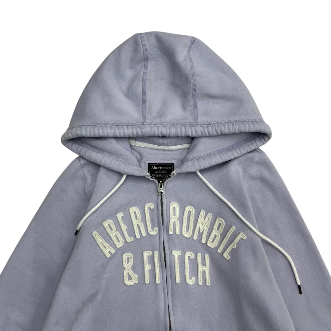 아베크롬비 센터로고 연보라 후드집업 L 상품이미지4