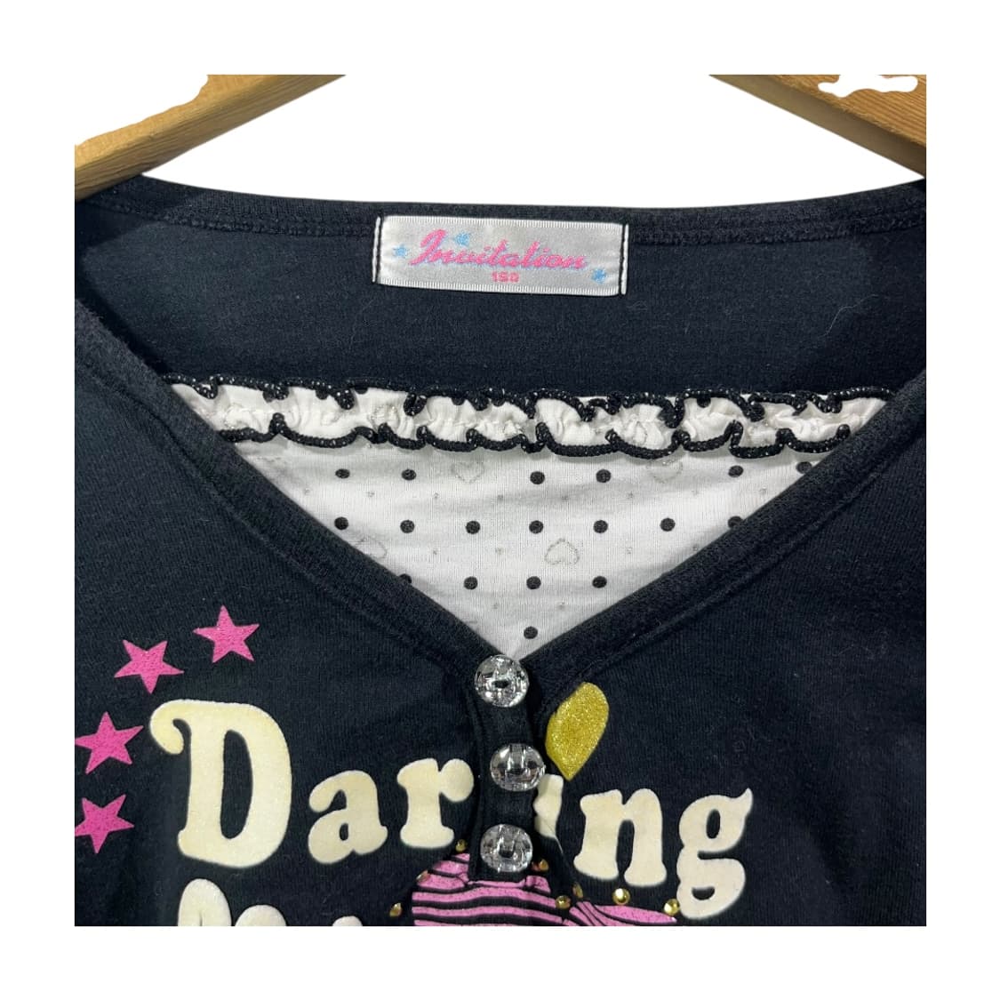 [JPN] Invitation 러블리 도트 레이어드 프릴티셔츠 상품이미지4