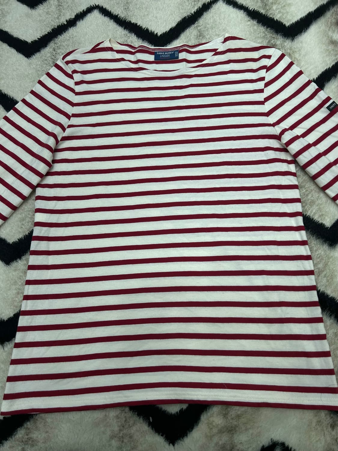 [M]세인트제임스 스트라이프 긴팔 /레드화이트 상품이미지3