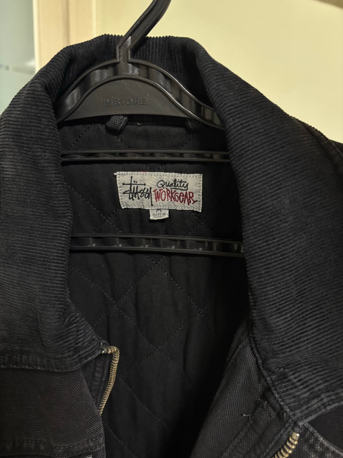 스투시 워시드 캔버스 샵 자켓 블랙 M 상품이미지5