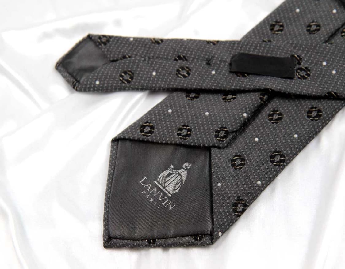 랑방 9.4cm A+등급 울 니트 프랑스 남자 명품 넥타이 상품이미지4