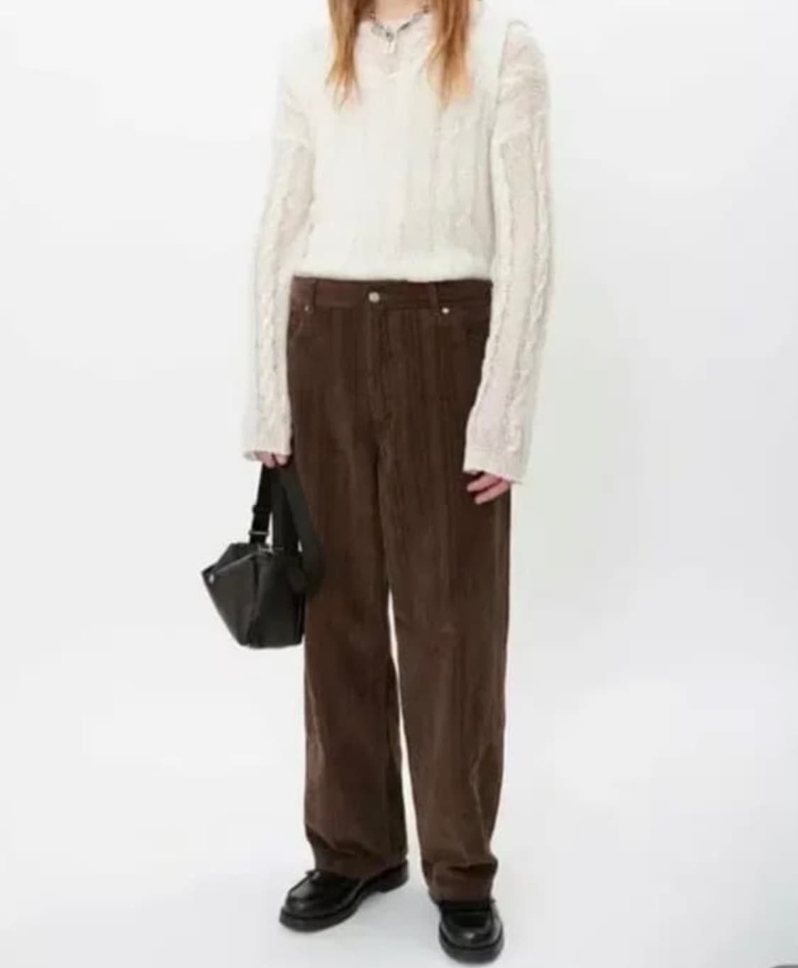 아워레가시 코듀로이 바스트컷 초콜렛 브라운 48 상품이미지5