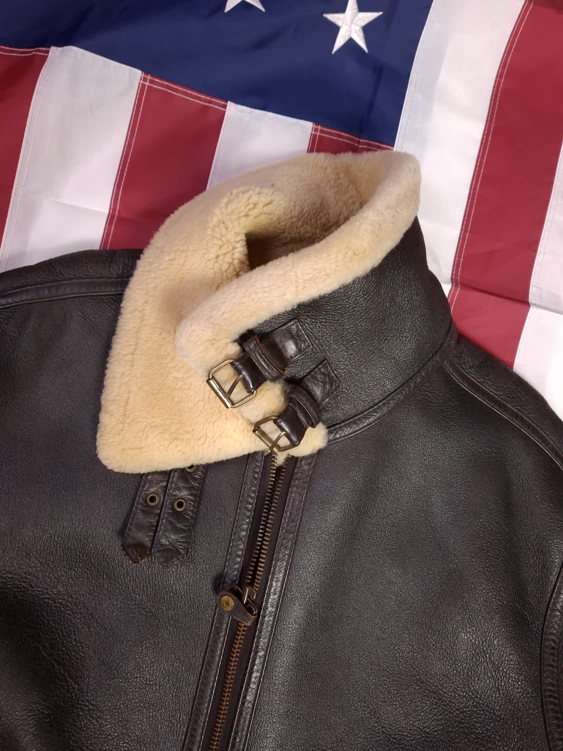 미공군 B-3 TYPE 리얼레더 항공 폭격기 무스탕 상품이미지7