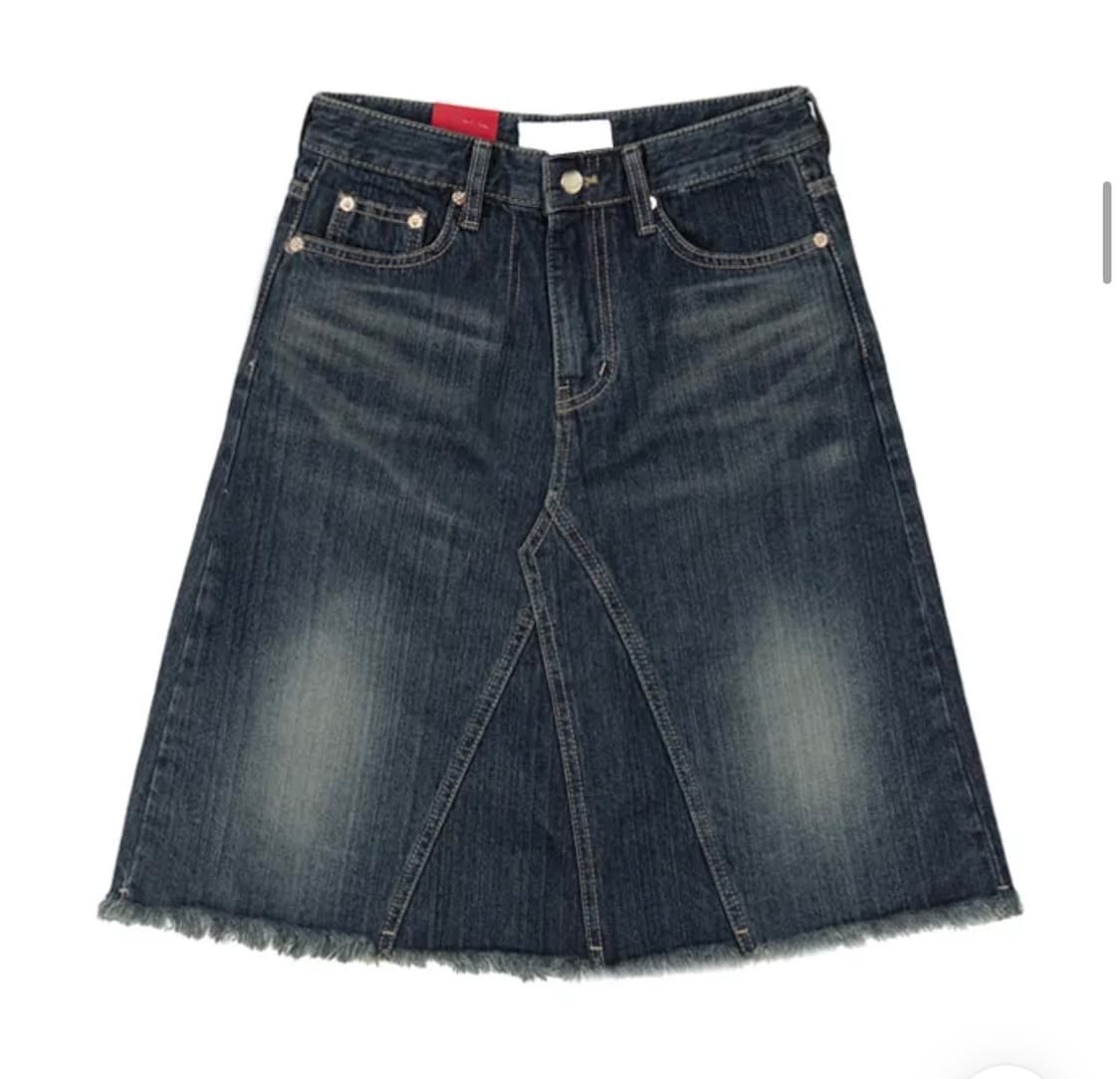 미디 데님 청치마 상품이미지1