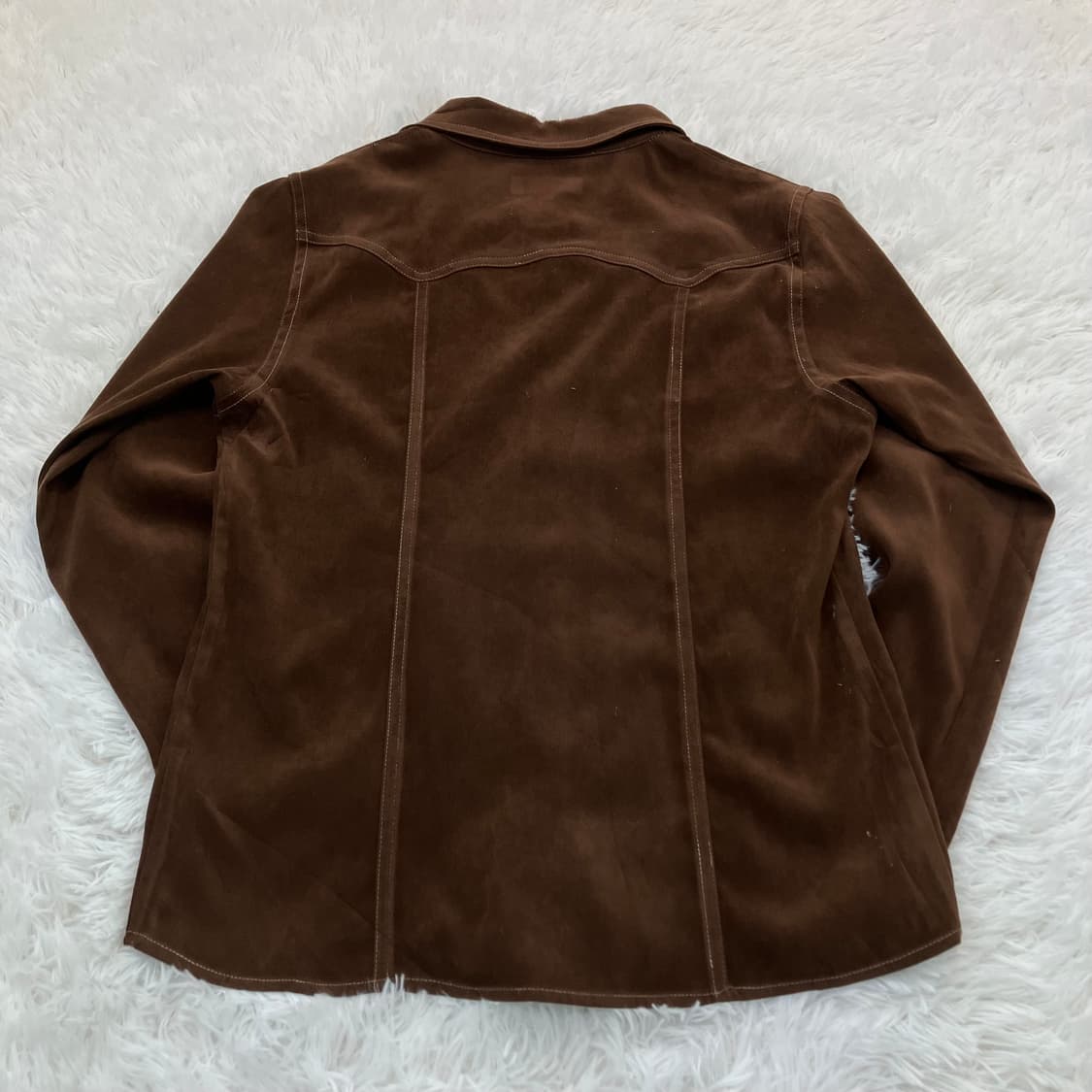 빈티지 카우 웨스턴 브라운 버튼 셔츠 y2k 스트릿 갸루 펑키 일본빈티지 상품이미지2