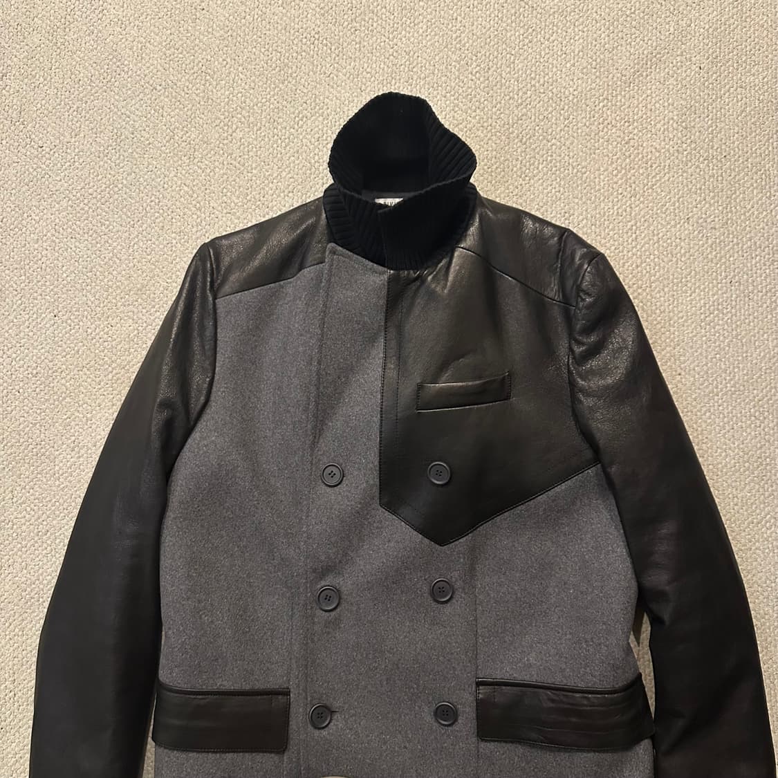 딕 비켐버그(Dirk Bikkembergs)의 양가죽 버진울 믹스 코트 상품이미지5