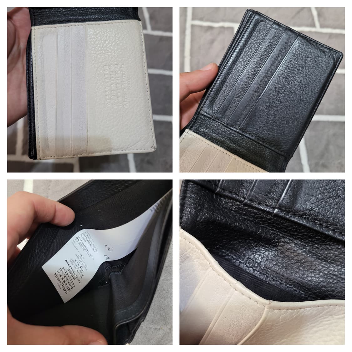 정품 마르지엘라 블랙 레더 반지갑 상품이미지5