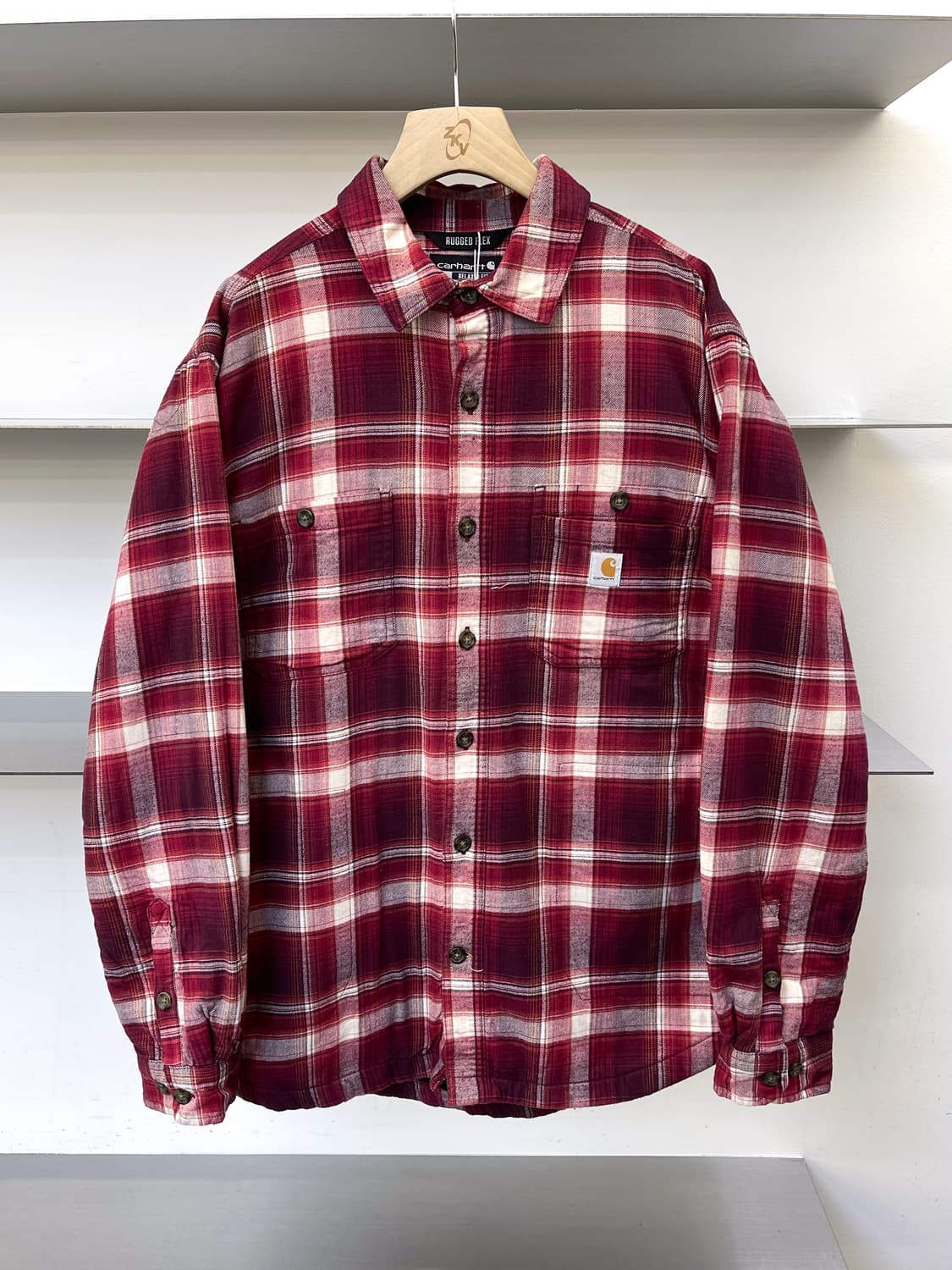 칼하트 러그드 플렉스 플란넬 체크 셔츠 상품이미지2