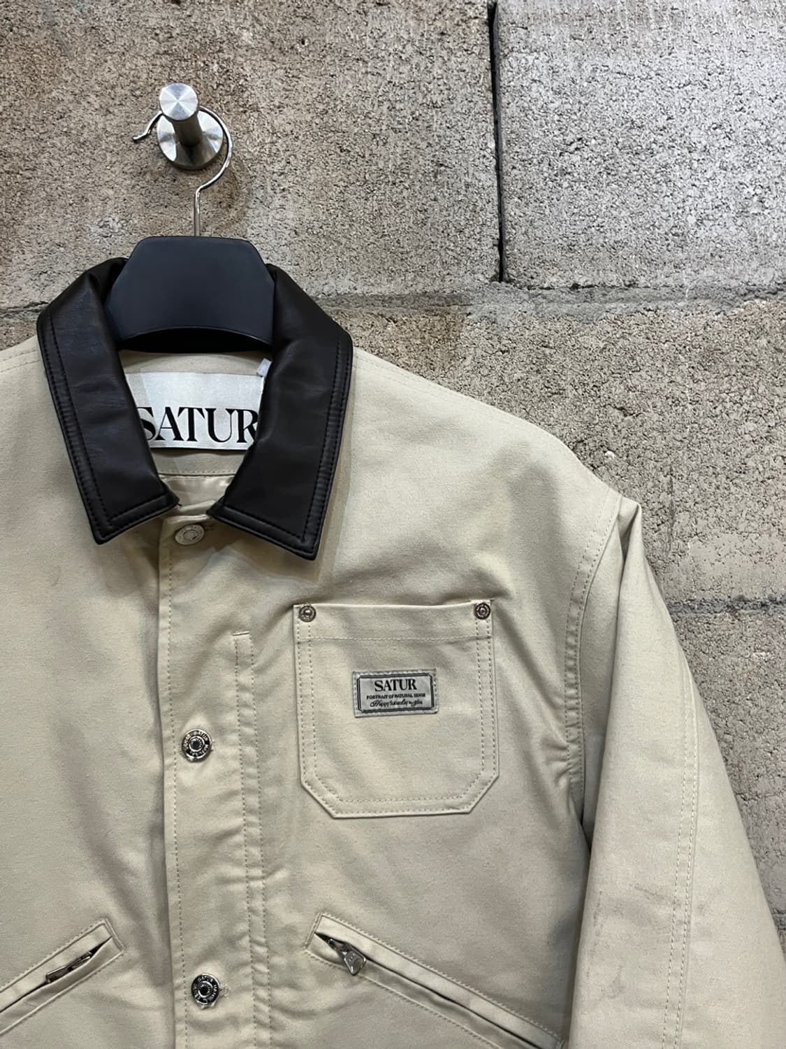 세터 크롭 코튼 워크 자켓 상품이미지4