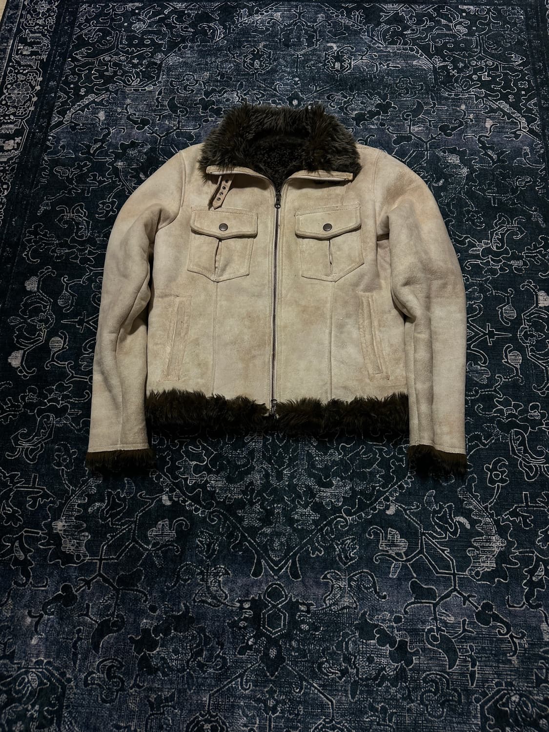 Semantic design 00s ivory trimming fur j 상품이미지1