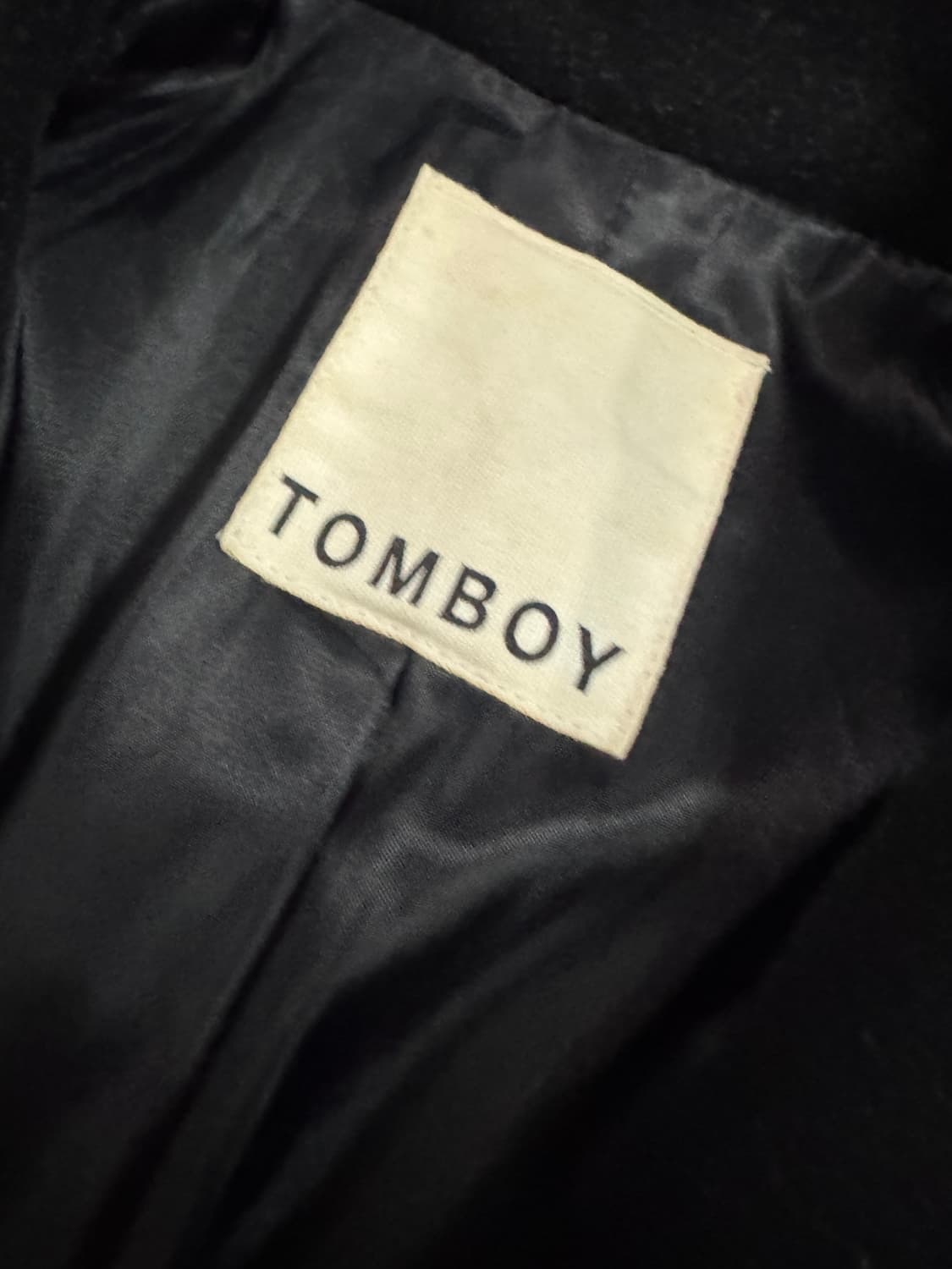 여성 톰보이 tomboy 더블 울 코트 블랙 상품이미지3