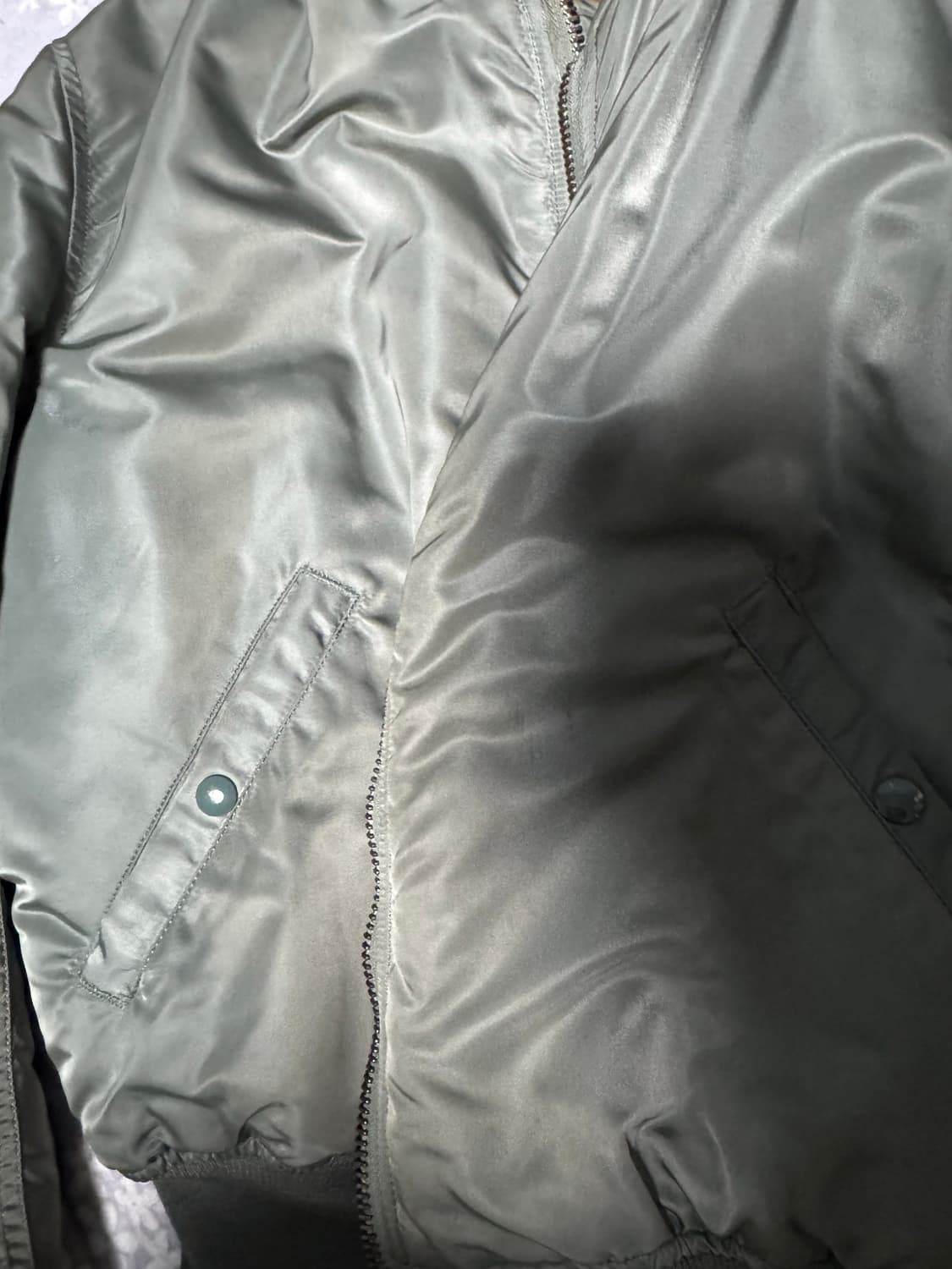 알파 정밀복각 카키 L 상품이미지5