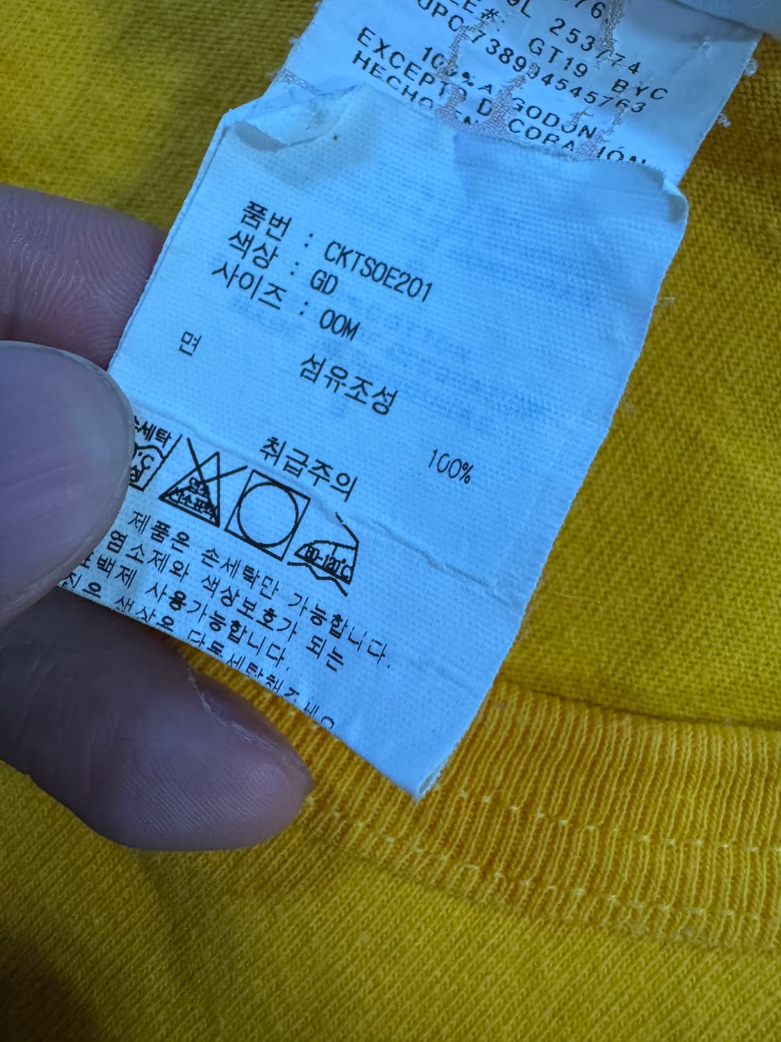 여성 챔피온 스몰 스펠아웃 반팔 티셔츠 S 옐로우 상품이미지3