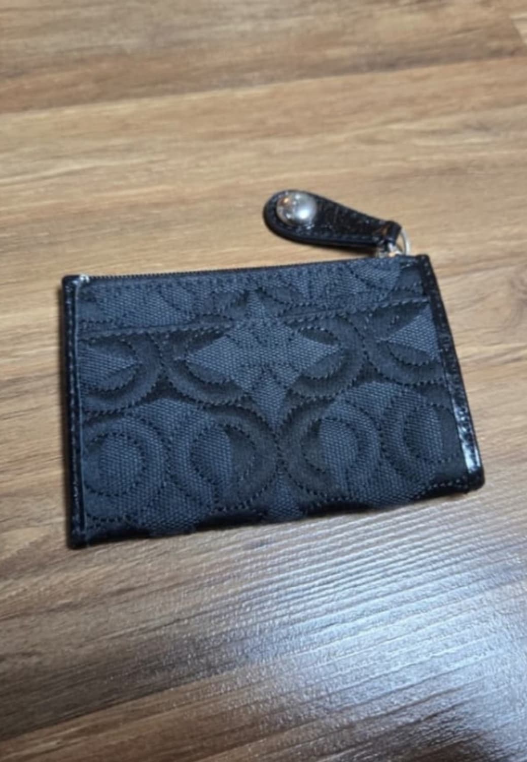 코치 블랙 시그니처 카드 지갑 - 블랙 [정품] 상품이미지1