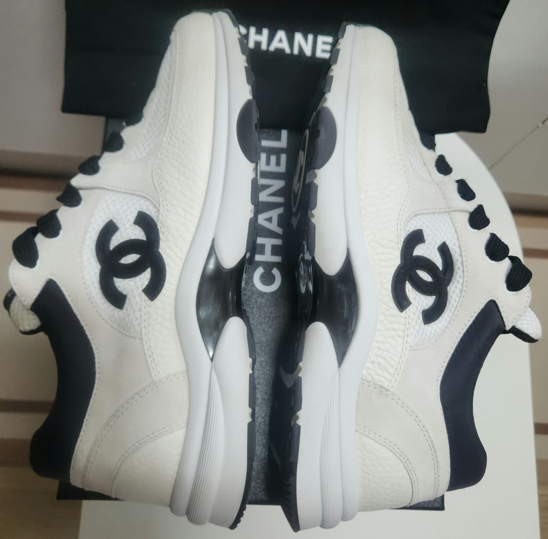 [정품] 샤넬 스니커즈 운동화 CC로고 메쉬| 스웨이드테니스 카프스킨43 상품이미지3