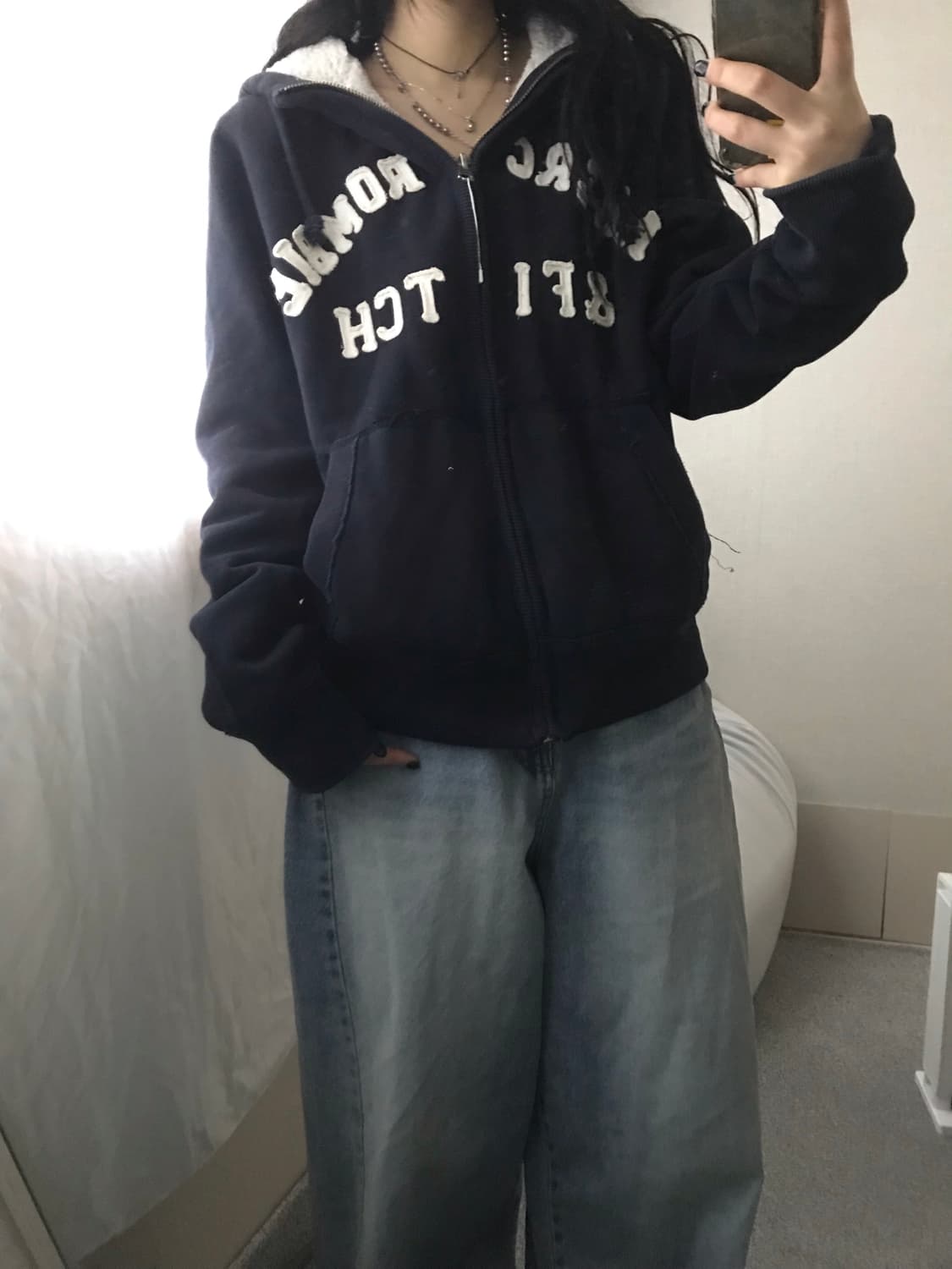 아베크롬비 네이비 퍼후드집업 상품이미지4