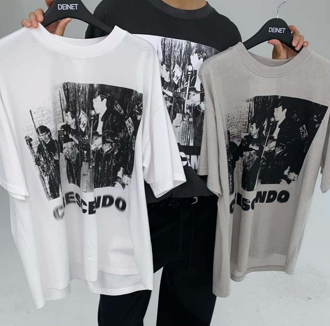 다이닛 CRESCENDO GRAPHICS T-SHIRT WHITE 상품이미지8