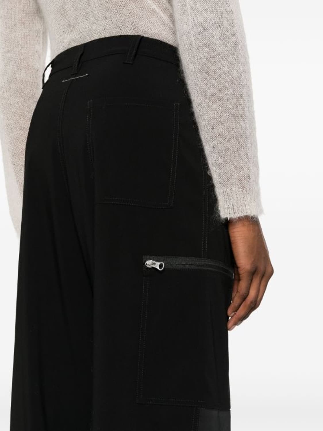 MM6 포플린 블랙 와이드팬츠 상품이미지10