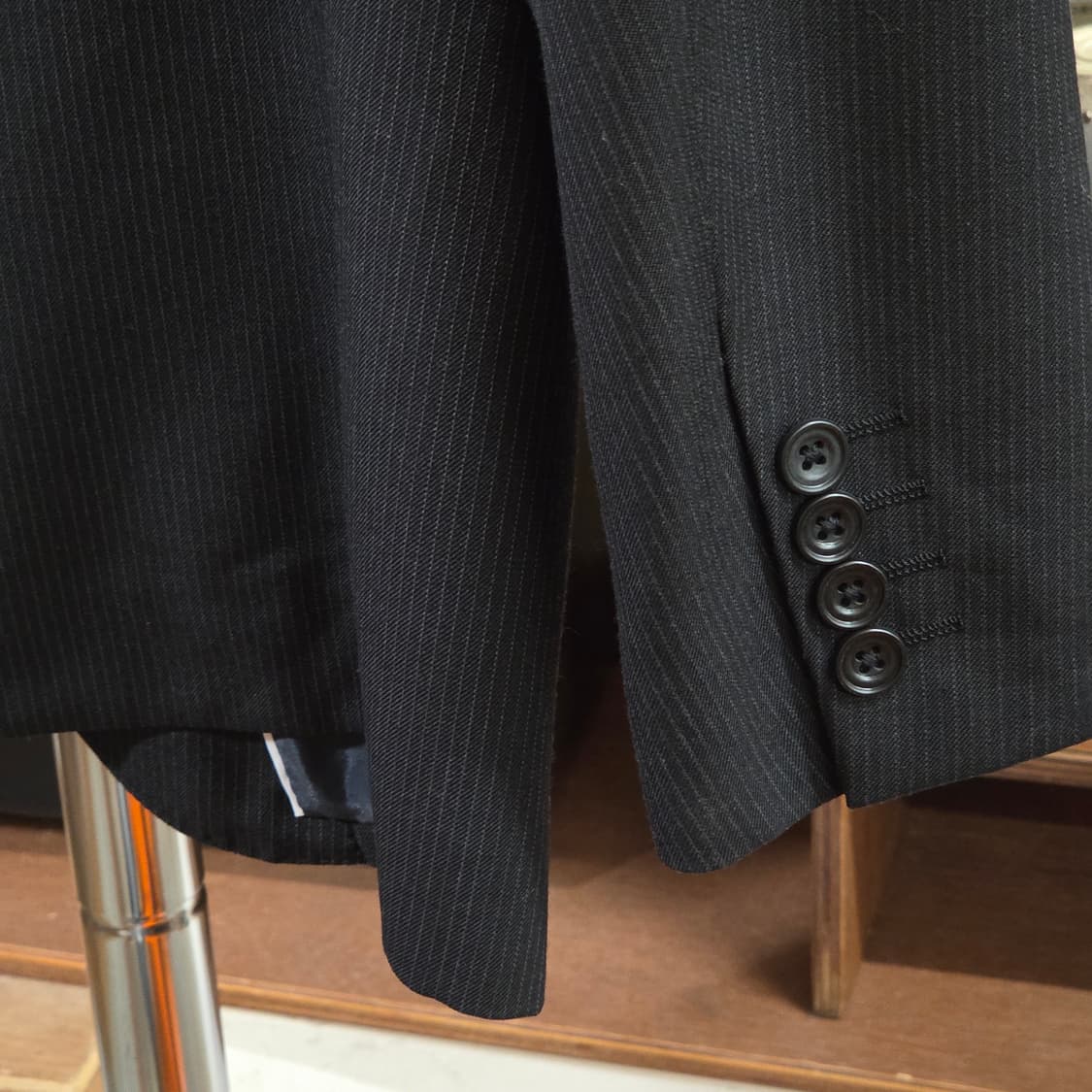 JPN 빈티지 스트라이프 블랙 블레이저 상품이미지7