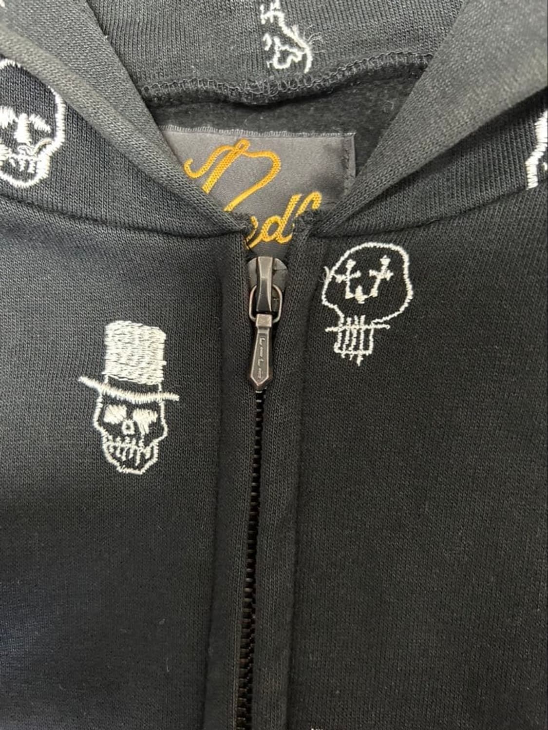 00s 니들스 X 넘버나인 올오버 스컬 후드 집업 상품이미지2