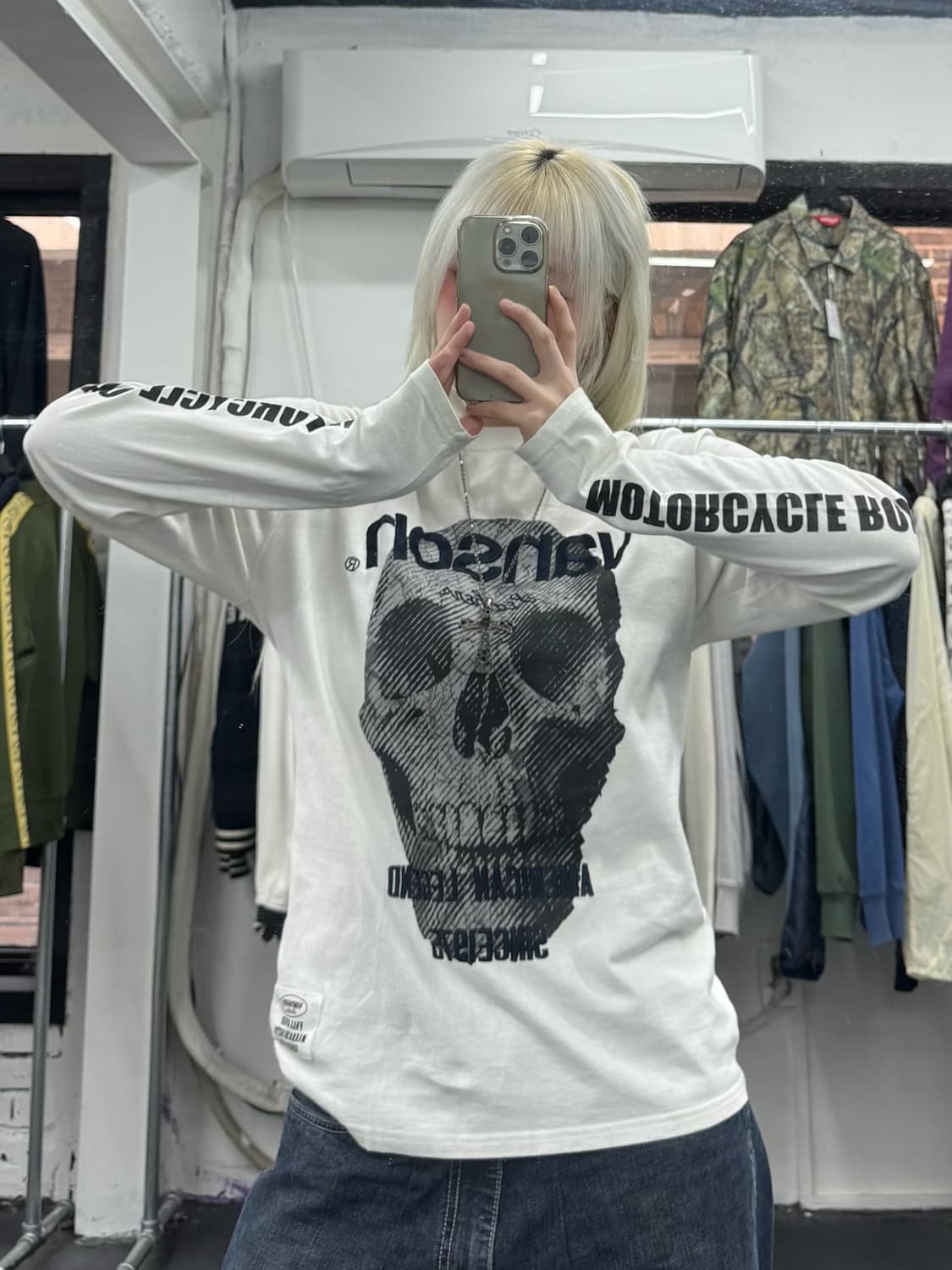 밴슨 레더 스컬 롱슬리브 상품이미지4