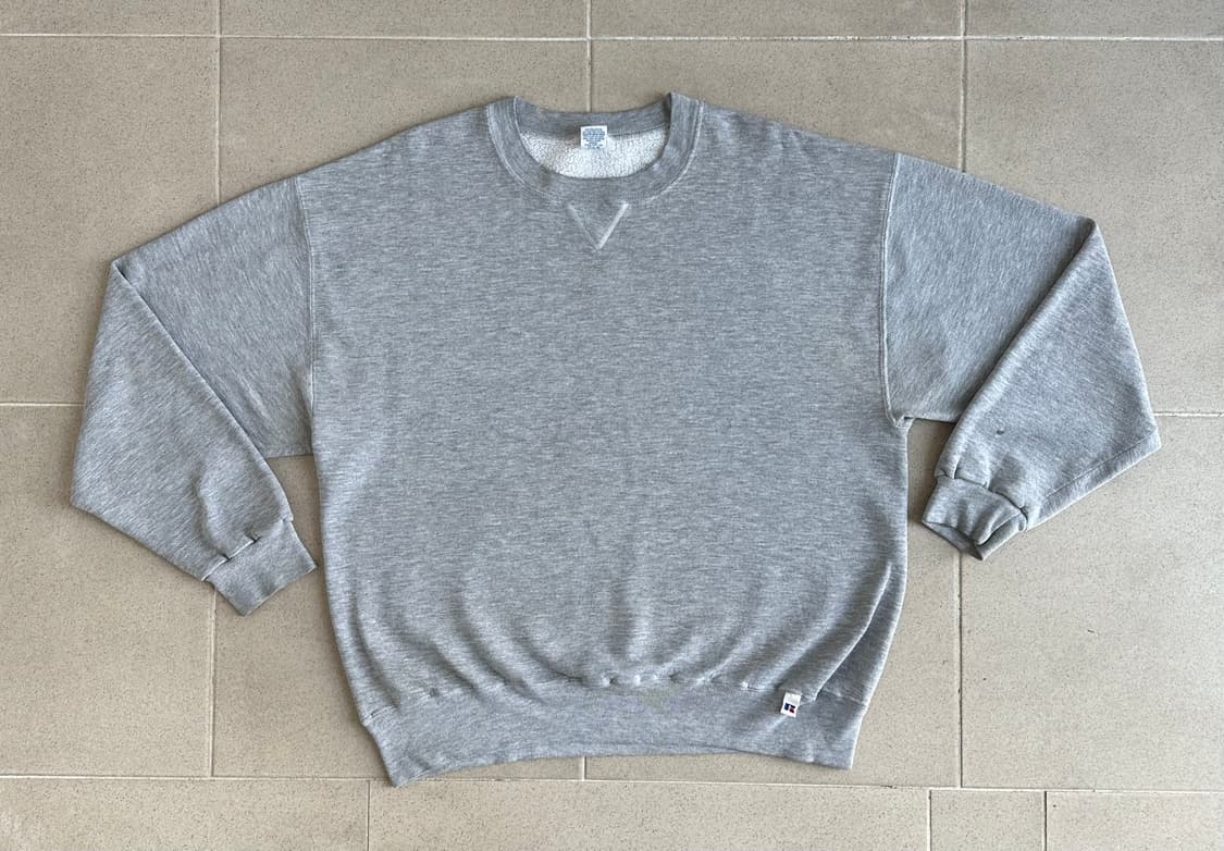 90s 빈티지 러셀 스웻셔츠 그레이 XL 상품이미지1