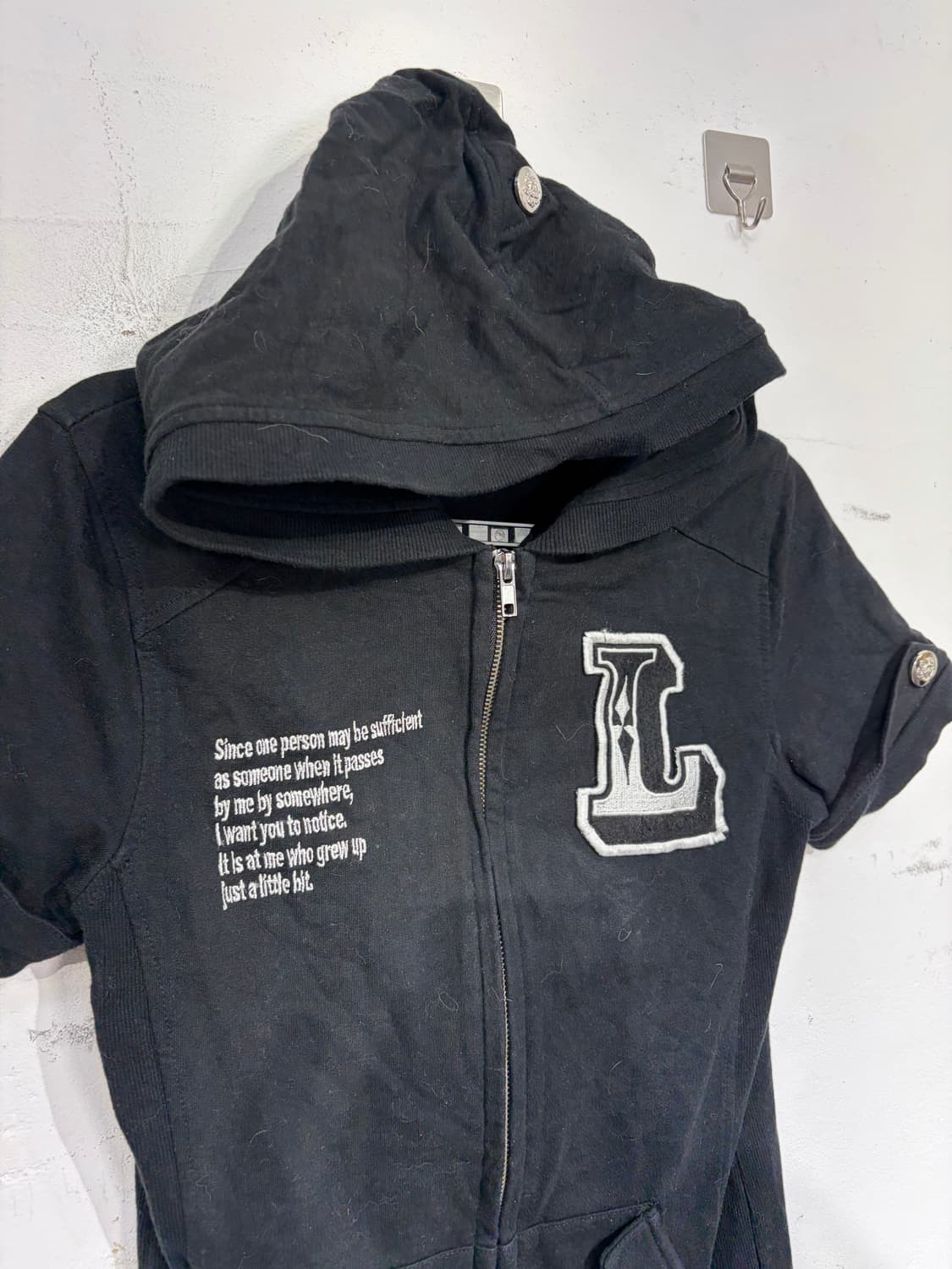 리즈리사 히메 갸루 딱붙 후드 집업 하프 져지 상품이미지7