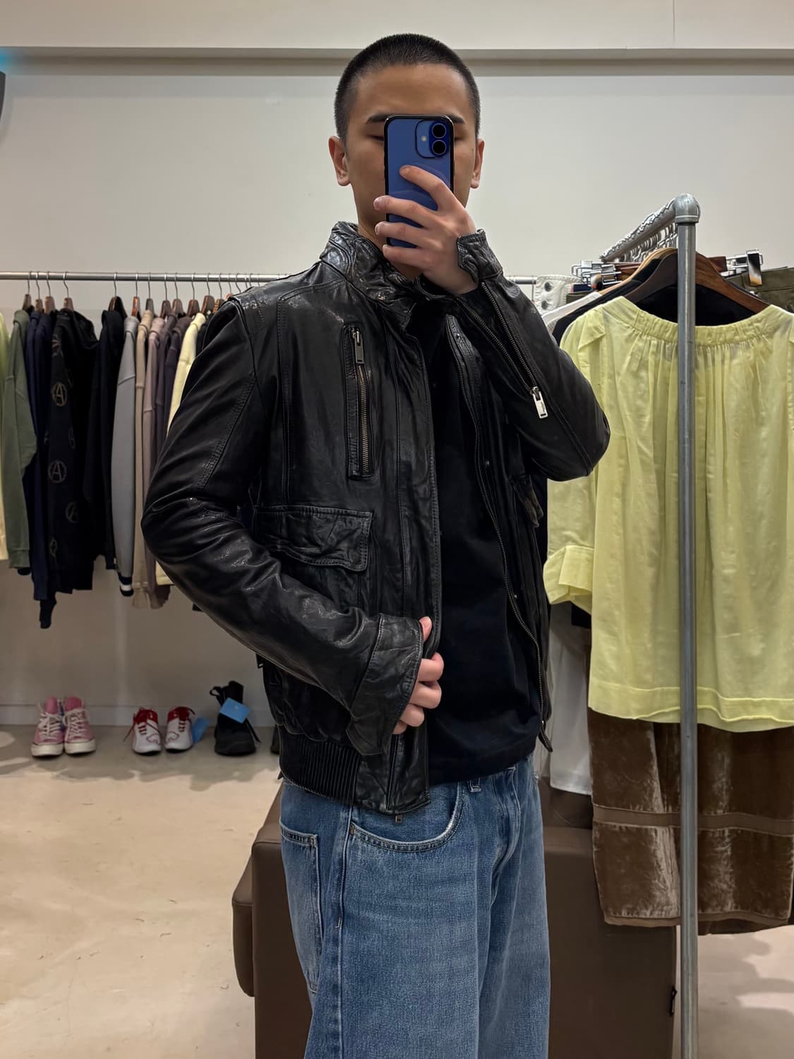 질스튜어트 뉴욕 브러쉬드 레더 자켓 상품이미지9