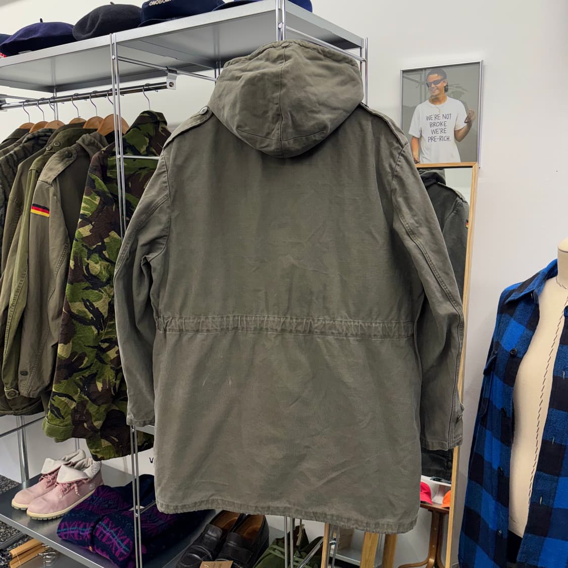 80s 빈티지 독일군 올리브 모즈 코트 (L)  상품이미지5